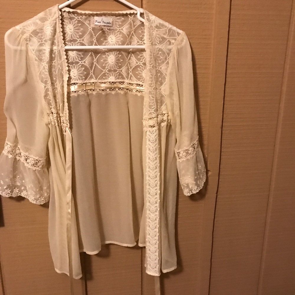 Free People lace kimono/blouse